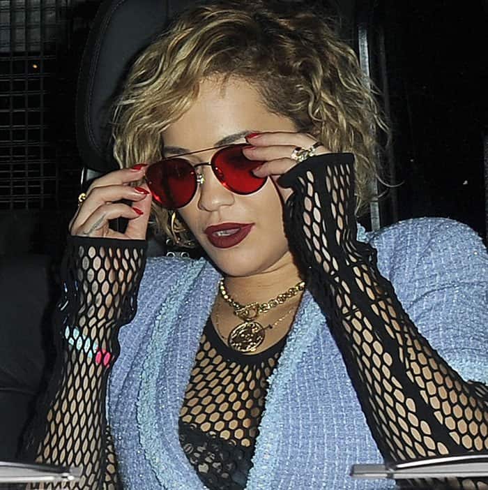 Rita Ora fearlessly embraces extravagant fashion choices, and her recent ensemble is no exception