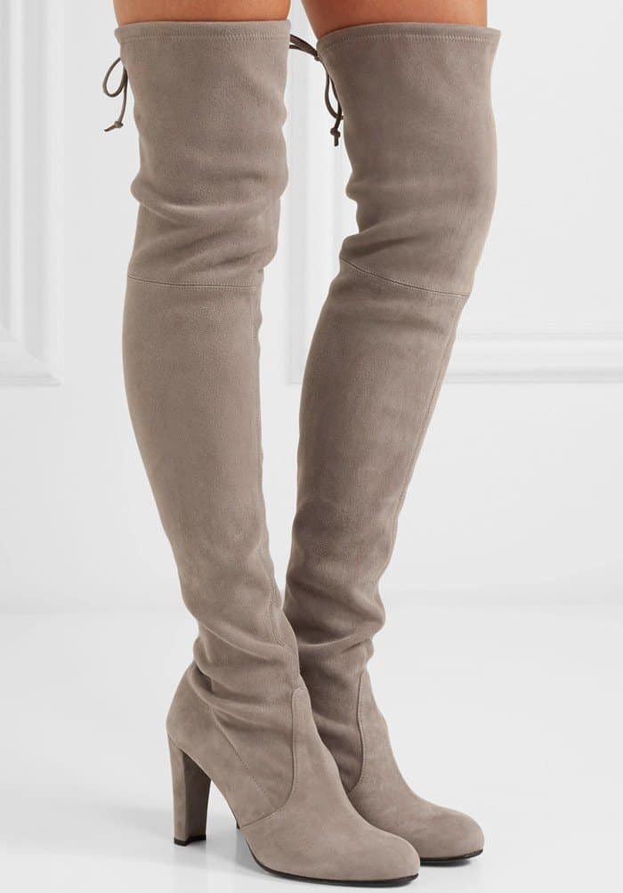  Stuart Weitzman Highland stretch-suede over-the-knee boots