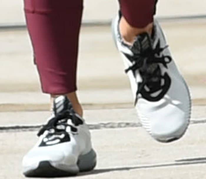 Vanessa Hudgens works out in Adidas "Alphabounce" sneakers