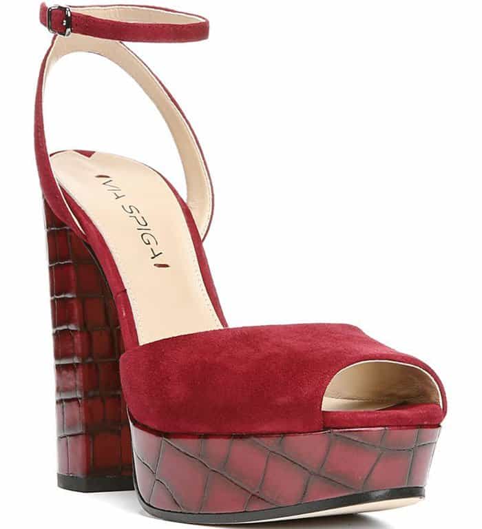 Via Spiga "Varsha" Platform Sandals Purple