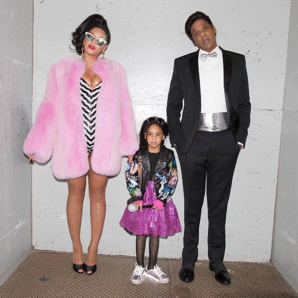 Beyoncé as a Barbie doll, Blue Ivy as a mini Barbie, and Jay Z as Ken