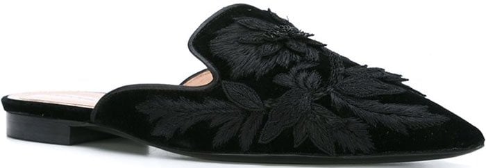 Alberta Ferretti embroidered slip-on mules
