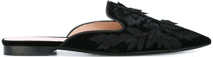 Alberta Ferretti embroidered slip-on mules