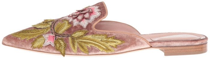 Alberta Ferretti embroidered slip-on mules