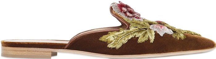 Alberta Ferretti embroidered slip-on mules