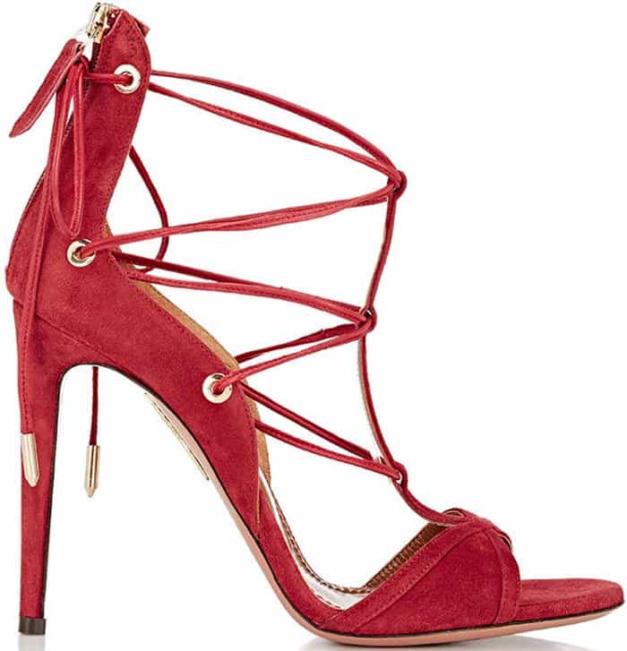 Red Aquazzura Cayenne Sandals