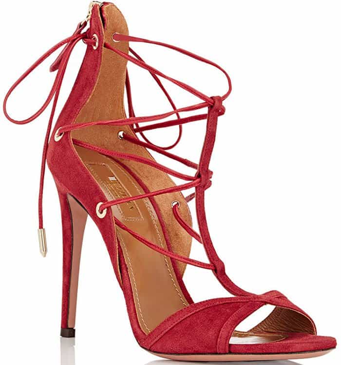 Red Aquazzura Cayenne Sandals