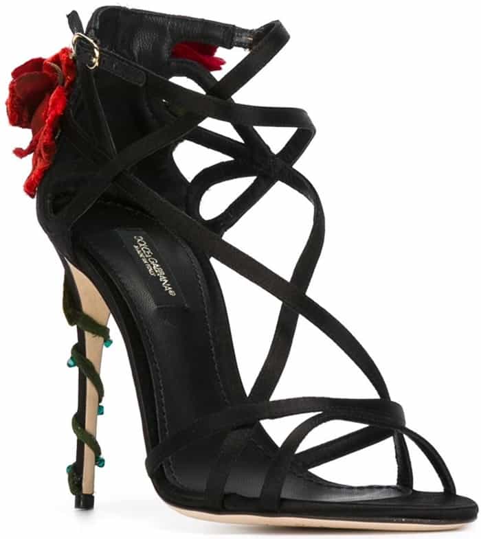 Dolce & Gabbana's Playful Climbing Rose Sandals