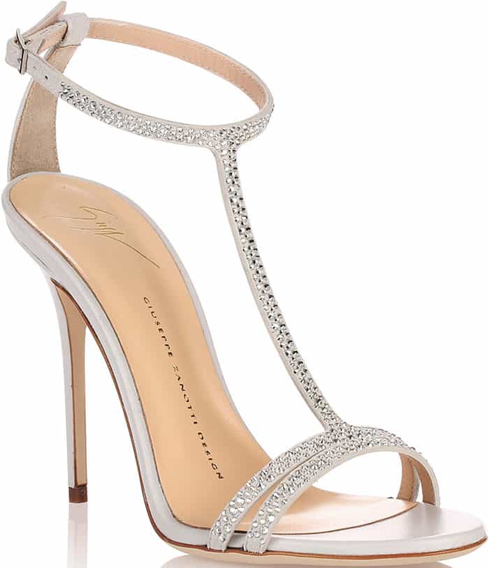 Giuseppe Zanotti Crystal T-Strap Sandals