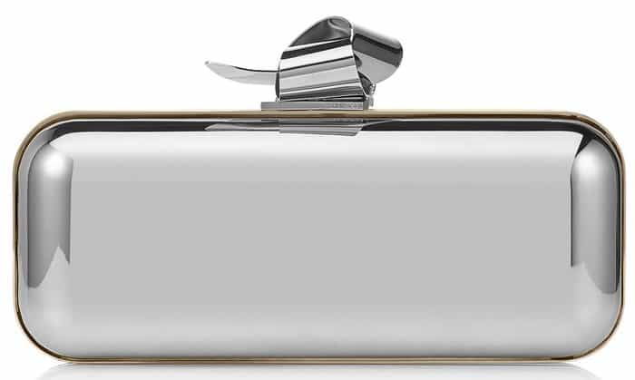 Jimmy Choo Cloud Tube Clutch in Silver/Gold