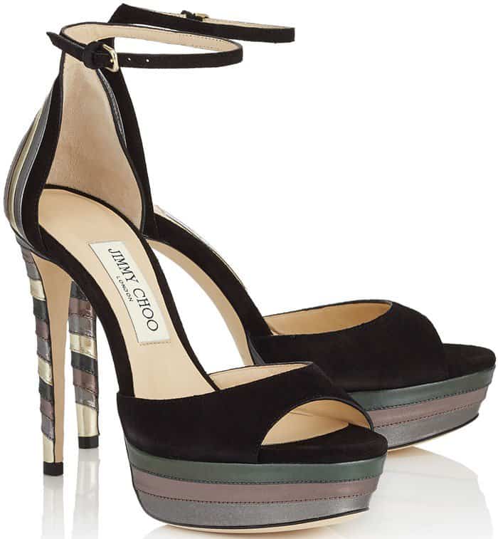 Jimmy Choo 'Max' Suede Platform Sandals