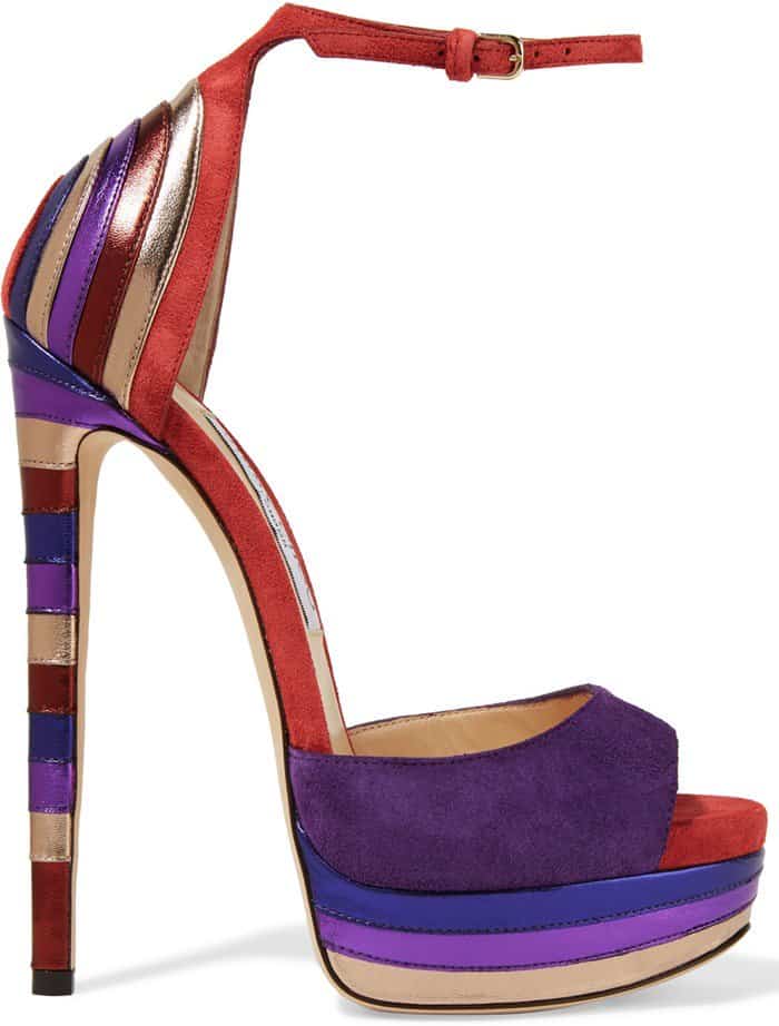 Jimmy Choo 'Max' Suede Platform Sandals