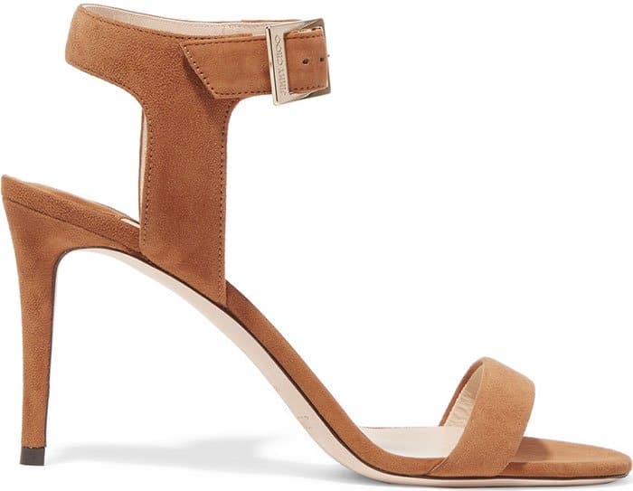 Jimmy Choo "Truce" Tan Suede Sandals
