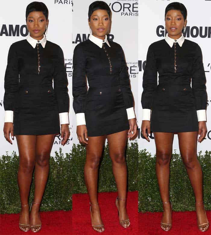 Keke Palmer flaunts her legs attends at the Glamour Women Of The Year 2016