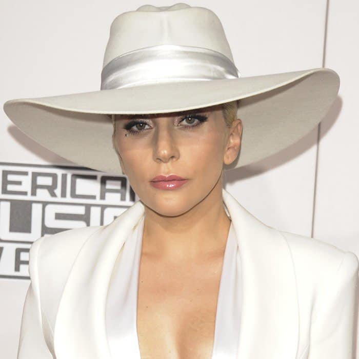 Before taking the stage for her awaited performance at the American Music Awards, Lady Gaga made a statement on the red carpet