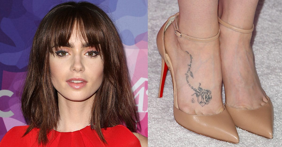 Lily Collins 5 Tattoos Meanings Steal Her Style #9 Lily Collins 5 Tattoos Meanings Steal Her Style