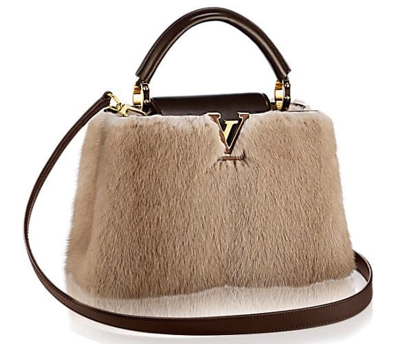 Louis Vuitton Furry Capucines BB Vison