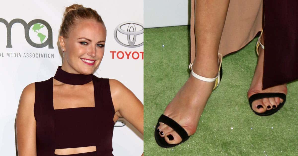 Malin Akerman Looks Uncomfortable in Salvatore Ferragamo Sandals