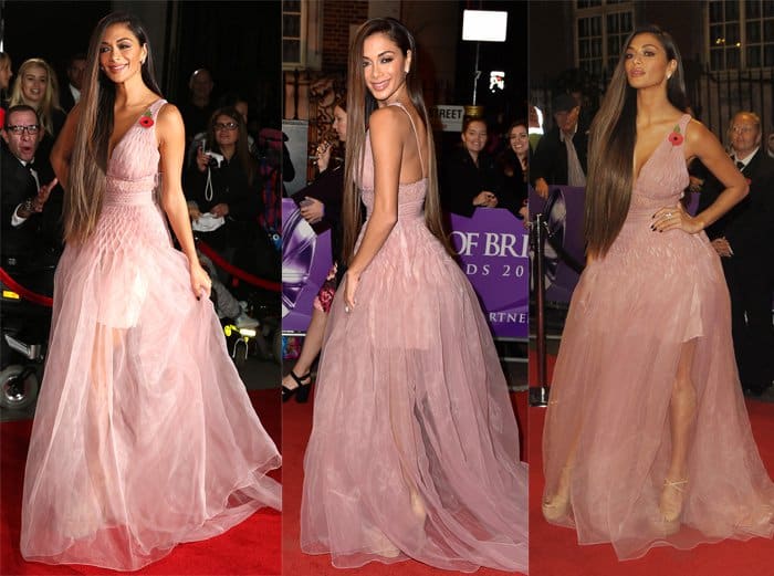 Nicole Scherzinger elegantly donned an Ermanno Scervino organza dress from the brand’s Spring 2017 ready-to-wear collection at the Pride of Britain Awards