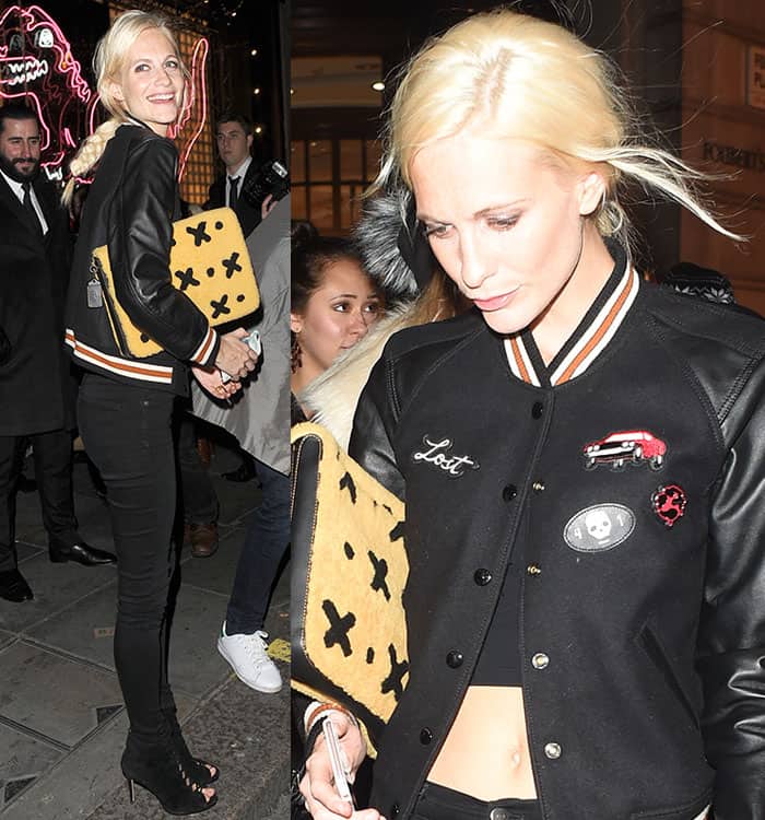 Poppy Delevingne at the Coach flagship store opening party at Regent Street in London on November 24, 2016