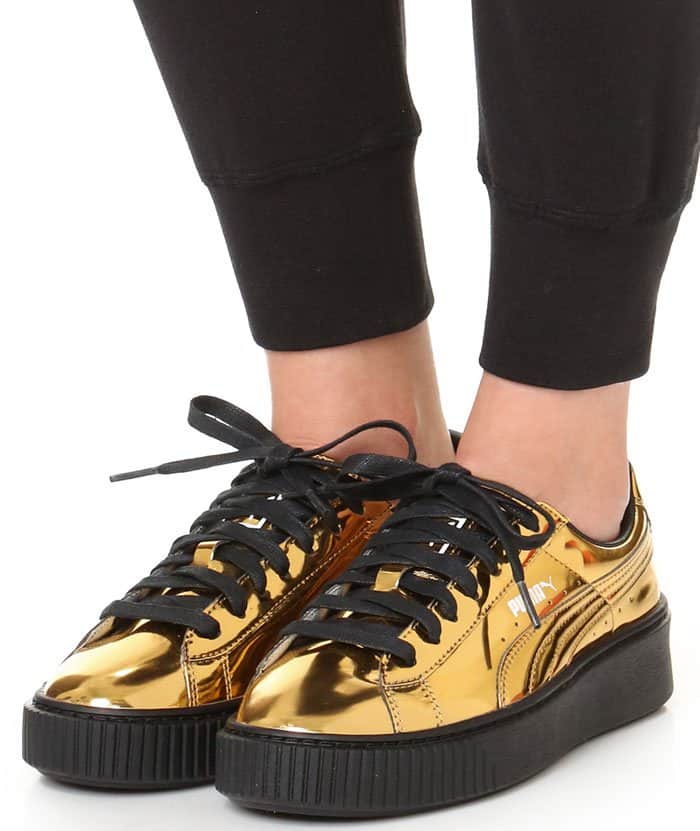 Gold Puma by Rihanna Creeper Sneakers