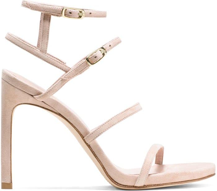 Stuart Weitzman "Courtesong" Sandals Bisque Suede