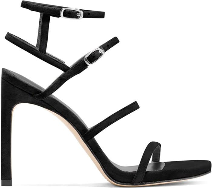 Stuart Weitzman "Courtesong" Sandals Black Strappy