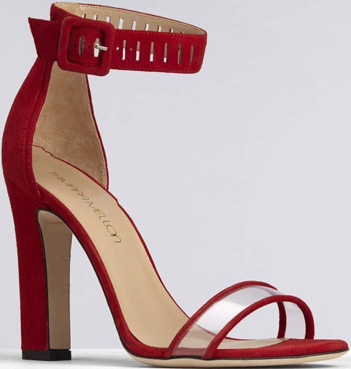 Tamara Mellon Jagger Sandals Red Suede and PVC