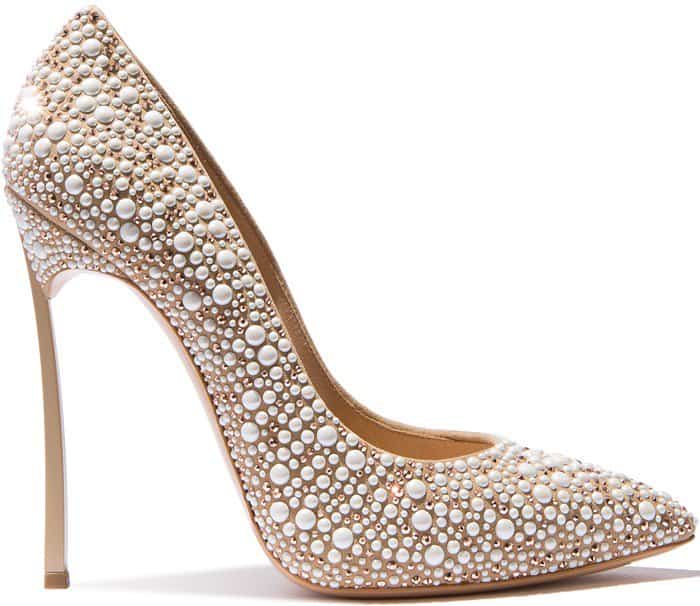 Casadei Blade Heels with Faux Pearls