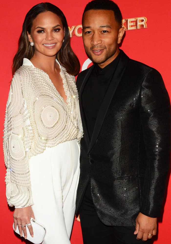 Chrissy Teigen and John Legend shine together on the red carpet at the Target "Toycracker" premiere