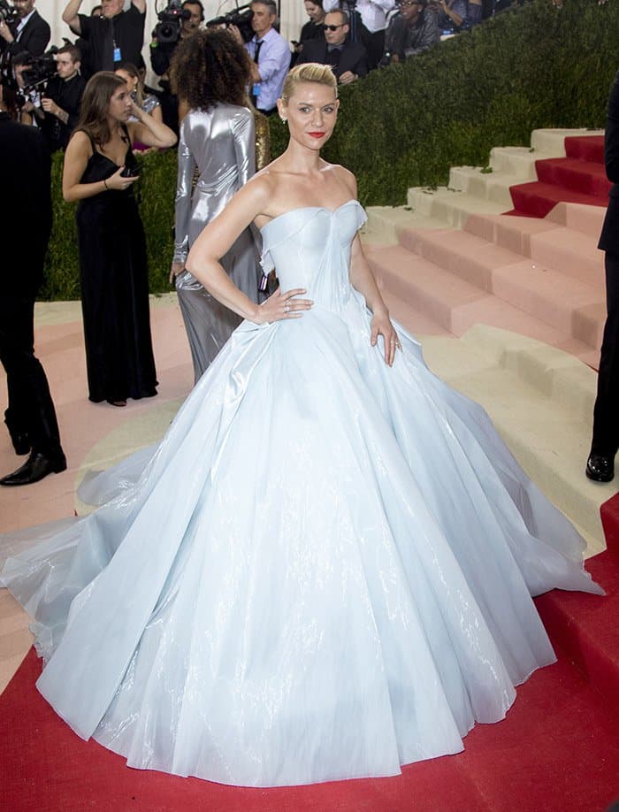 Claire Danes at the Manus x Machina: Fashion In An Age Of Technology Costume Institute Gala held at the Metropolitan Museum Art in New York on May 2, 2016