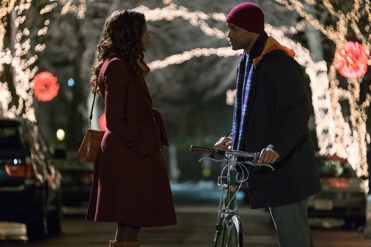 Will Smith as Howard Inlet and Naomie Harris as Madeleine in the 2016 American fantasy drama film Collateral Beauty