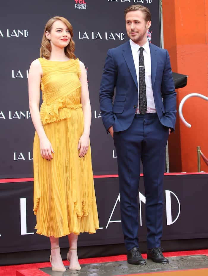 Emma Stone dirtied up her pumps with her co-star Ryan Gosling