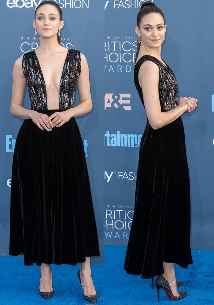 emmy-rossum-critics-choice-2016-christian-louboutin-2