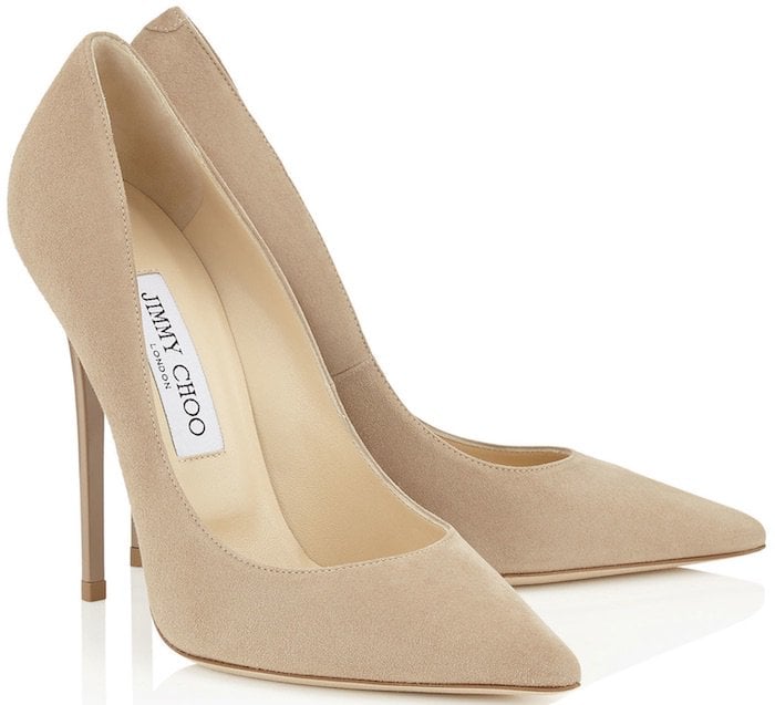 Jimmy Choo "Anouk" Pumps in Nude Suede