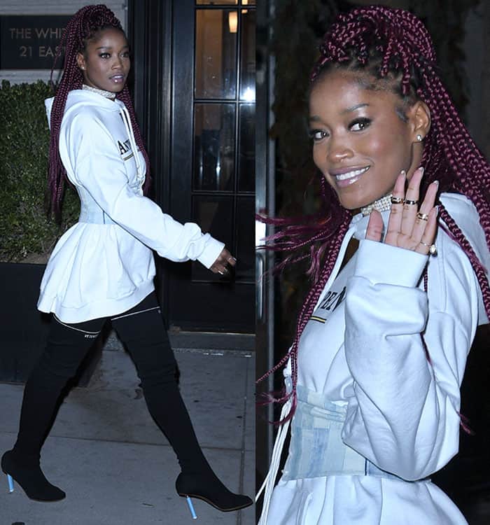 Keke Palmer leaving a restaurant in New York City after attending the Paper Magazine x Tidal party