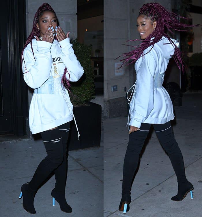 keke-palmer-white-hoodie-lace-up-belt-black-boots