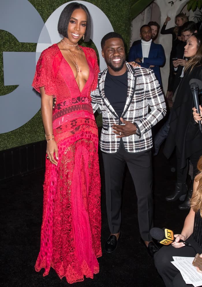 Kelly Rowland and Kevin Hart at the 2016 GQ Men of the Year Party held at the Chateau Marmont in West Hollywood on December 8, 2016