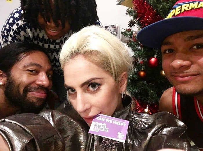Lady Gaga shows her support for the homeless LGBTQ at the Albert Kennedy Trust