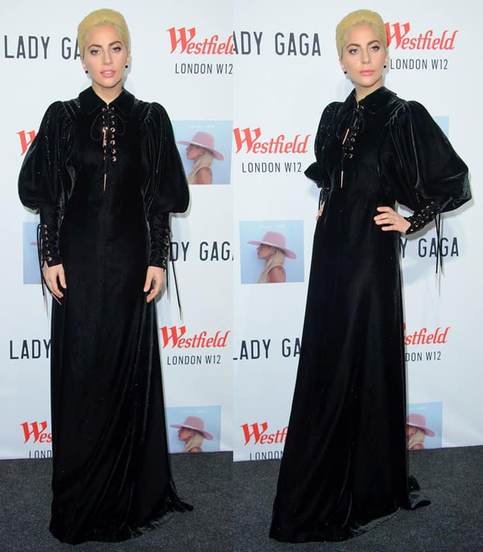 The gown's gothic, Victorian-inspired charm perfectly complemented Lady Gaga’s flair for drama, while the sleek, pulled-back hair added contrast and modernity