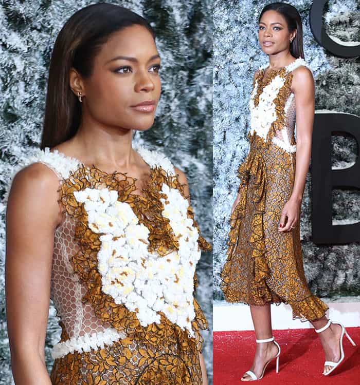 naomie-harris-rodarte-white-brown-ruffled-floral-lace-dress