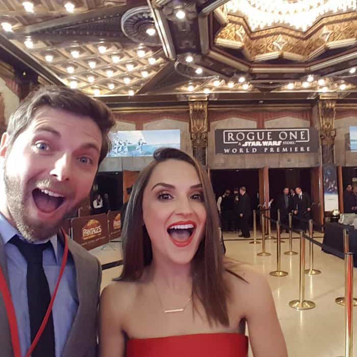 Rachael takes a pre-Star Wars selfie with her brother Benjamin Cook