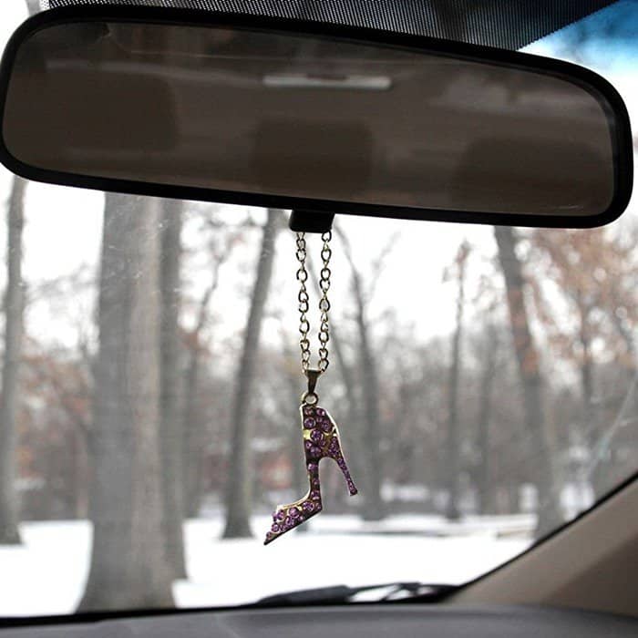 Sparkling High Heel Car Charms For Rear View Mirror