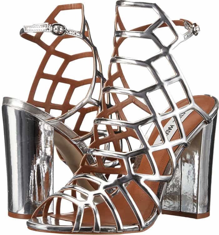 Steve Madden Skales Silver Cage Sandals