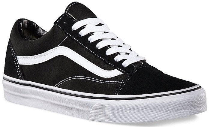 Black and White Vans "Old Skool" Sneakers