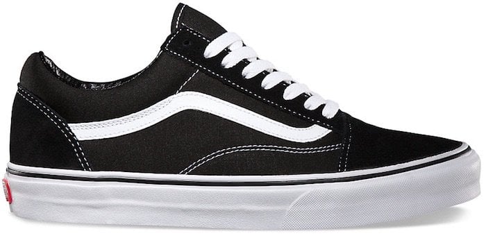 Black and White Vans "Old Skool" Sneakers