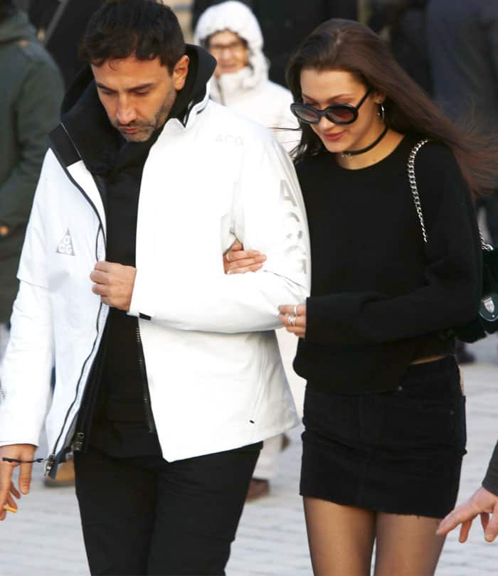 Bella's mystery man is her good friend and esteemed designer Riccardo Tisci