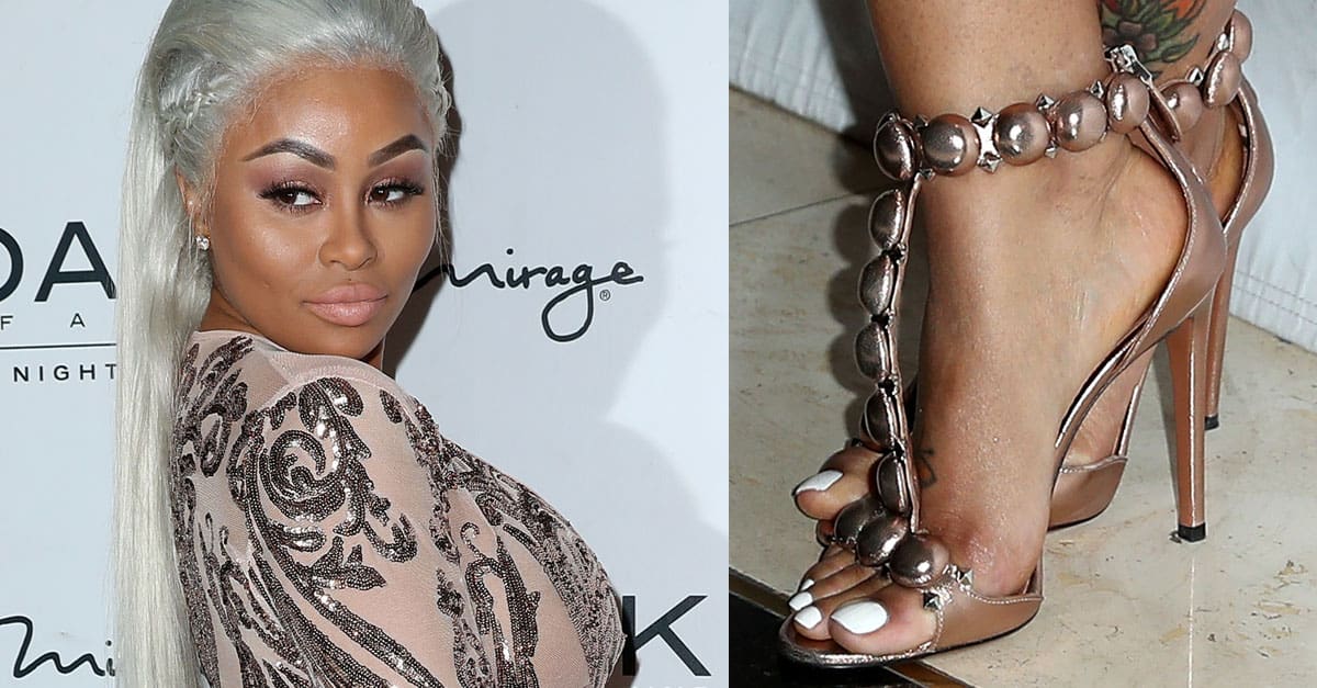 Blac Chyna Flaunts PostBaby Body in Studded Alaïa Sandals
