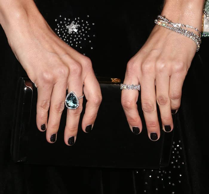 Camilla wore a classic, understated look with a box clutch from Hayward House