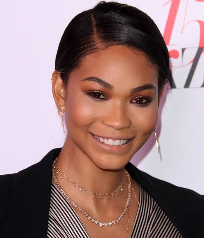 Chanel Iman attends the Harper's BAZAAR celebration of the 150 Most Fashionable Women